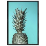Frozen Pineapple - Big Retro Turquoise Poster Frozen Pineapple - Big Retro Turquoise Poster