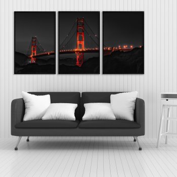 Golden Gate Bron i San Francisco - Poster i Tre delar