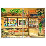 Graffiti in a Abandoned Building - Poster in 2 pieces
