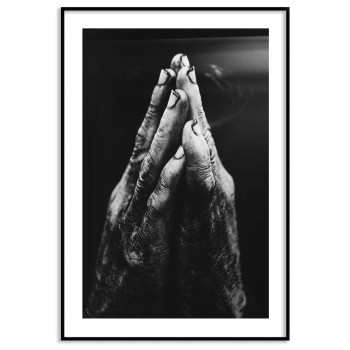 Hands in prayer 30x42 cm poster