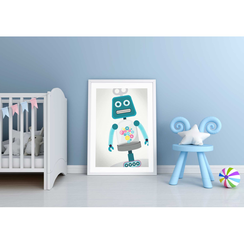 Happy robot 50x70cm poster
