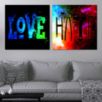 Hate Love Love Hate - Poster in Two Pieces