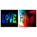 Hate Love Love Hate - Poster in Two Pieces