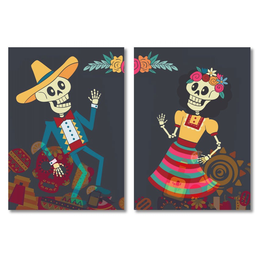 Hello Los Muertos - De dödas dag poster i två delar Hello Los Muertos - De dödas dag poster i två delar