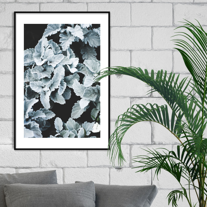 Iced Leaves - Simple Poster