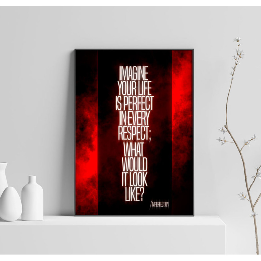 Inspirational Life Quote - Simple Red Poster