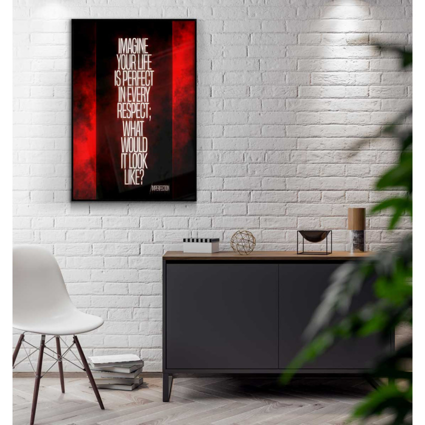 Inspirational Life Quote - Simple Red Poster