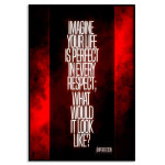 Inspirational Life Quote - Simple Red Poster