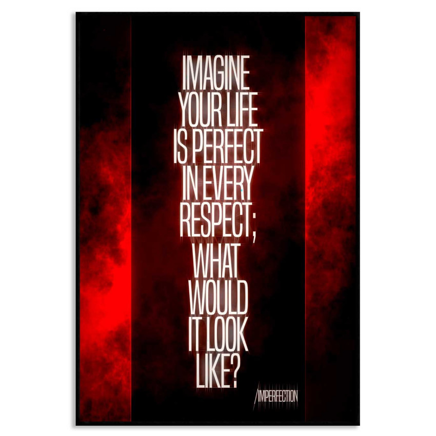Inspirational Life Quote - Simple Red Poster