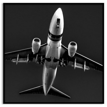 Jumbo Aircraft - Black and White Poster