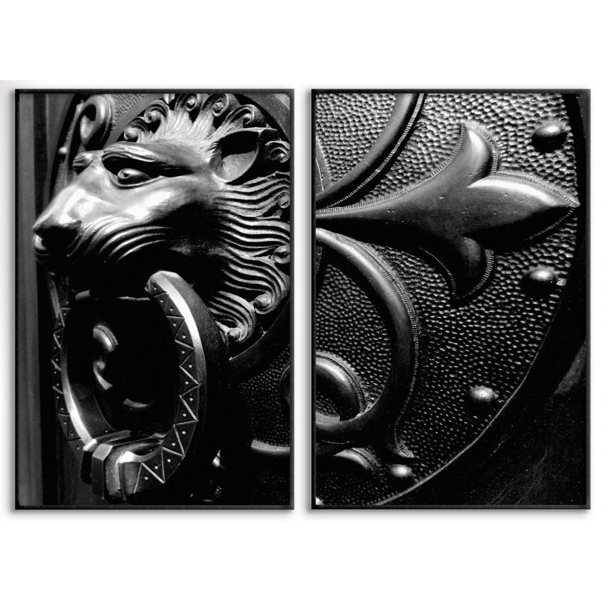Lion Door - Two Piece Poster
