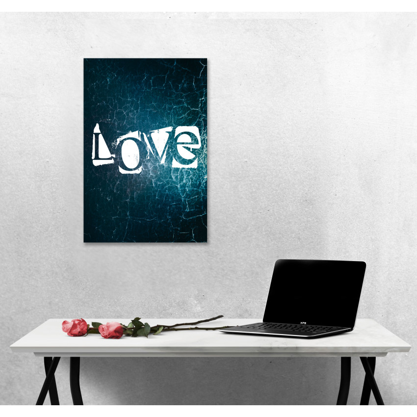 Love Text - Dark Poster