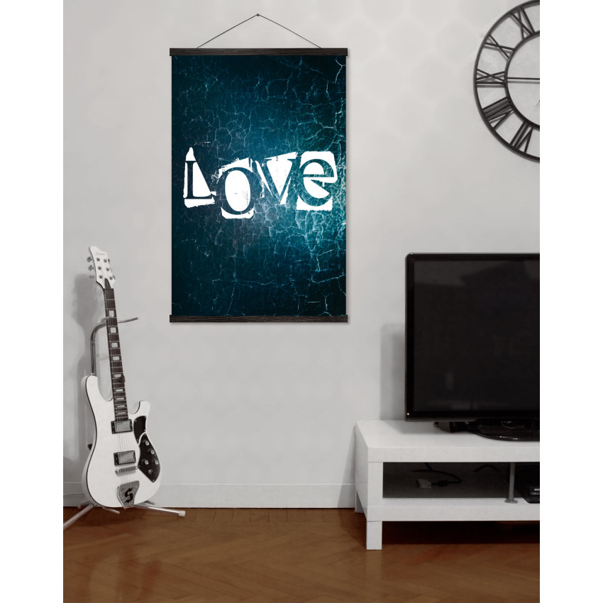 Love Text - Dark Poster