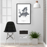 Modern map of Europe 50x70cm trendy poster