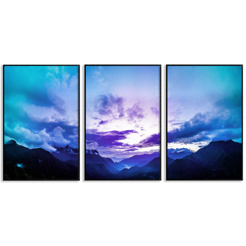 Mountains and nice sky - Three piece poster