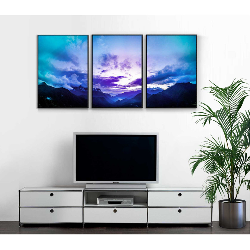 Mountains and nice sky - Three piece poster