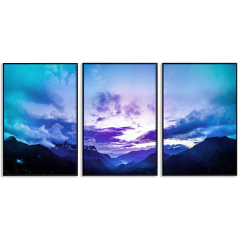 Mountains and nice sky - Three piece poster