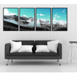 Mountains in Panorama - Four Piece Poster