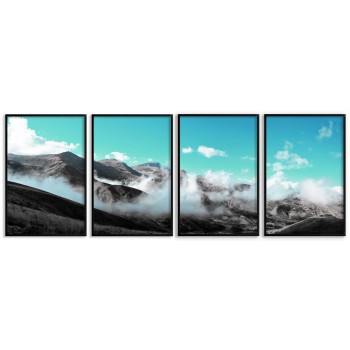 Mountains in Panorama - Four Piece Poster