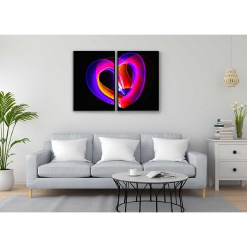 Neon Heart - Poster in Two Pieces