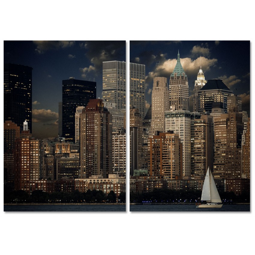 New York Stadsmotiv - Tvådelad Poster New York Stadsmotiv - Tvådelad Poster