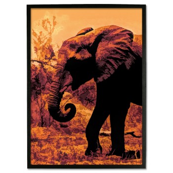 Painting of an African Elephant - Poster