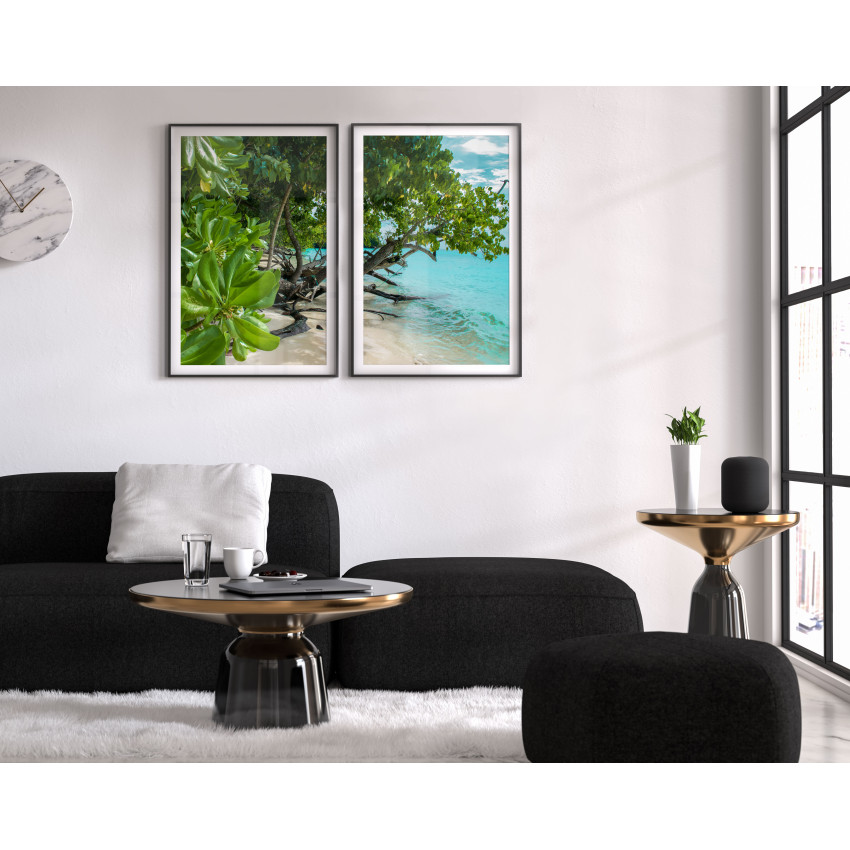 Palm trees by the Beach - Two Piece Poster