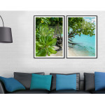 Palm trees by the Beach - Two Piece Poster