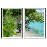 Palm trees by the Beach - Two Piece Poster