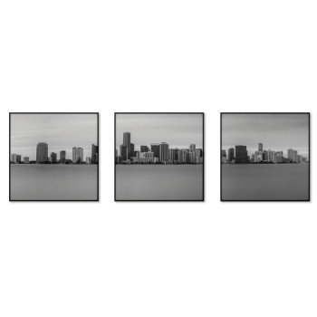 Panorama Miami Skyline - Big Poster in Three Pieces