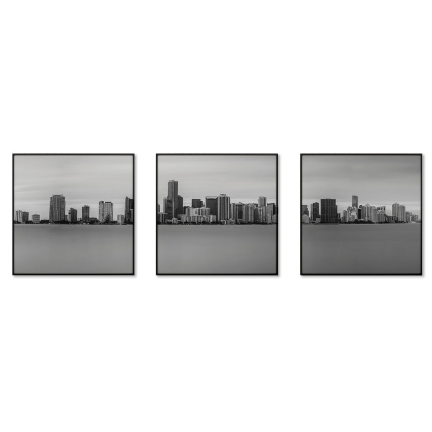 Panorama Miami Skyline - Big Poster in Three Pieces