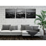 Panorama Poster Sunset and Waves - Three Pieces