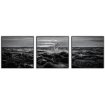Panorama Poster Sunset and Waves - Three Pieces