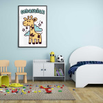 Personal kids room poster - Cute giraffe