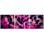 Rosa Abstrakt och Lila - Tredelad Poster