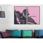 Pink Botanical Plant Poster - Two Piece Set