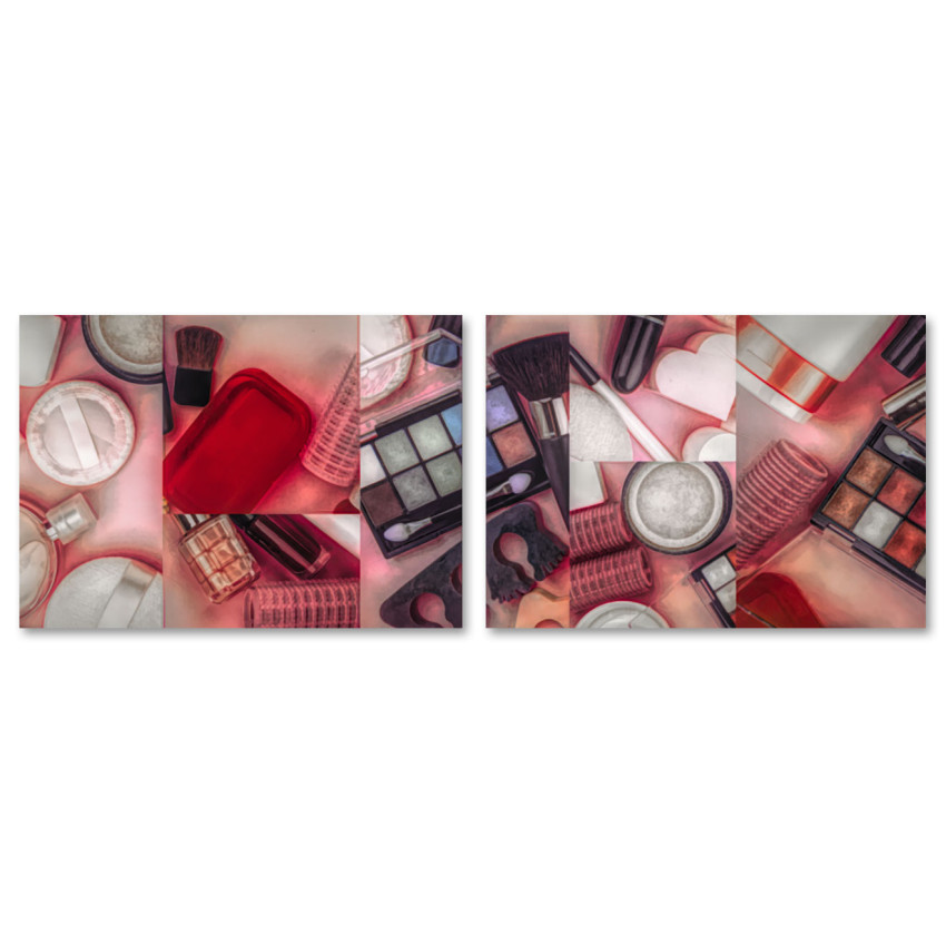 Pink Make-up Products - Big Poster in Two Pieces
