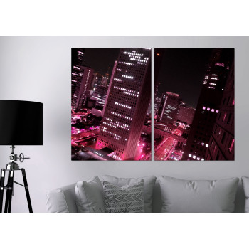 Pink Skyscrapers - Poster in Two Pieces