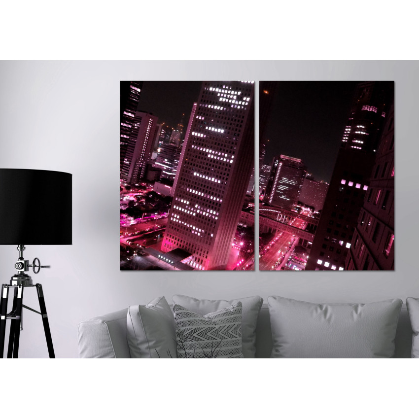 Pink Skyscrapers - Poster in Two Pieces