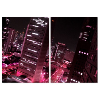 Pink Skyscrapers - Poster in Two Pieces