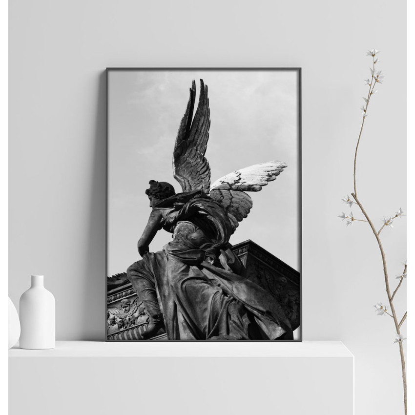 Mäktig ängel - Svartvit poster