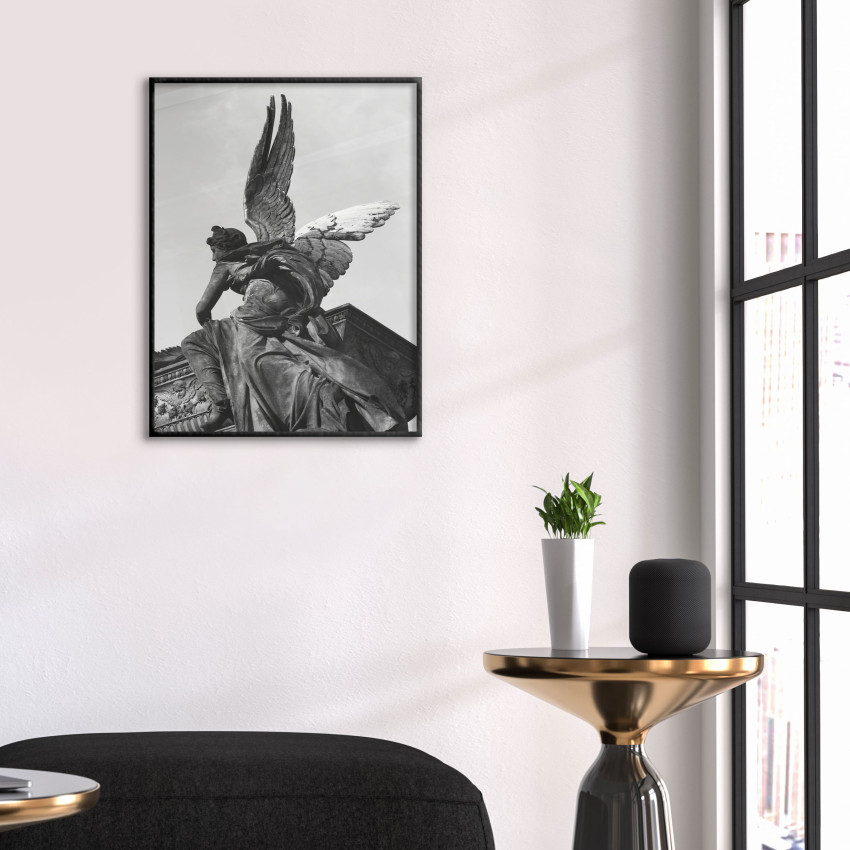 Mäktig ängel - Svartvit poster