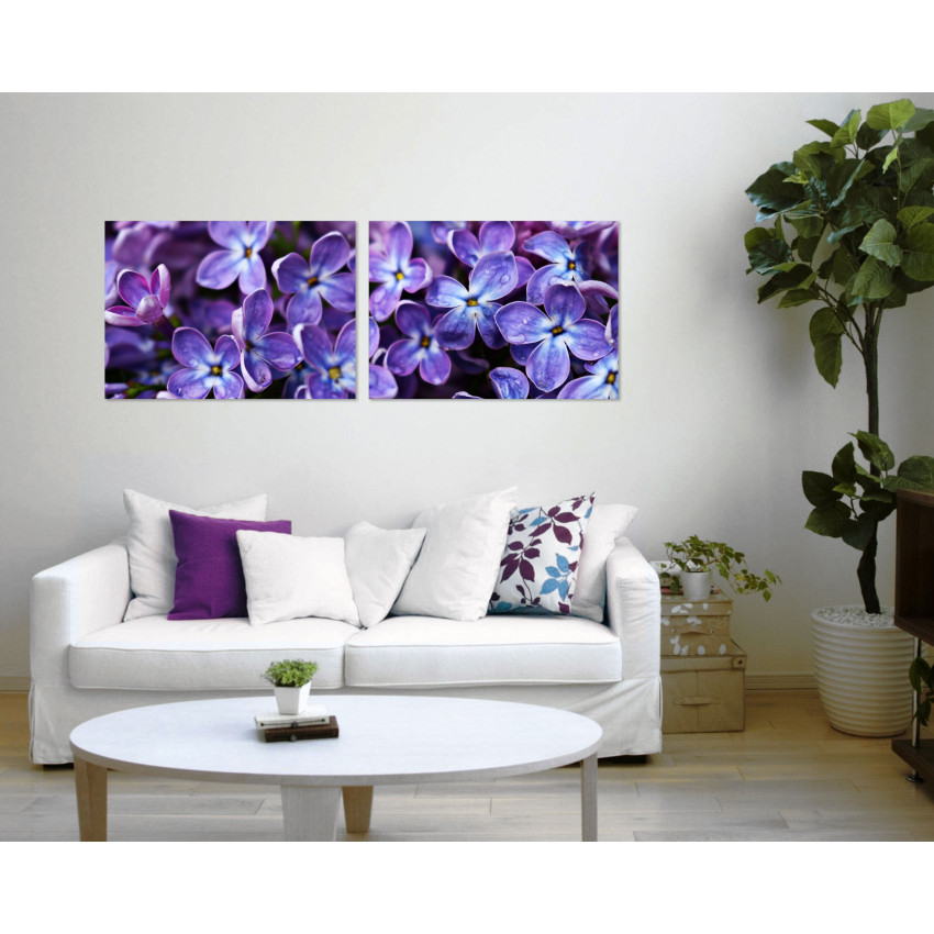 Purple Beautiful Flowers - Big Poster in Two Pieces