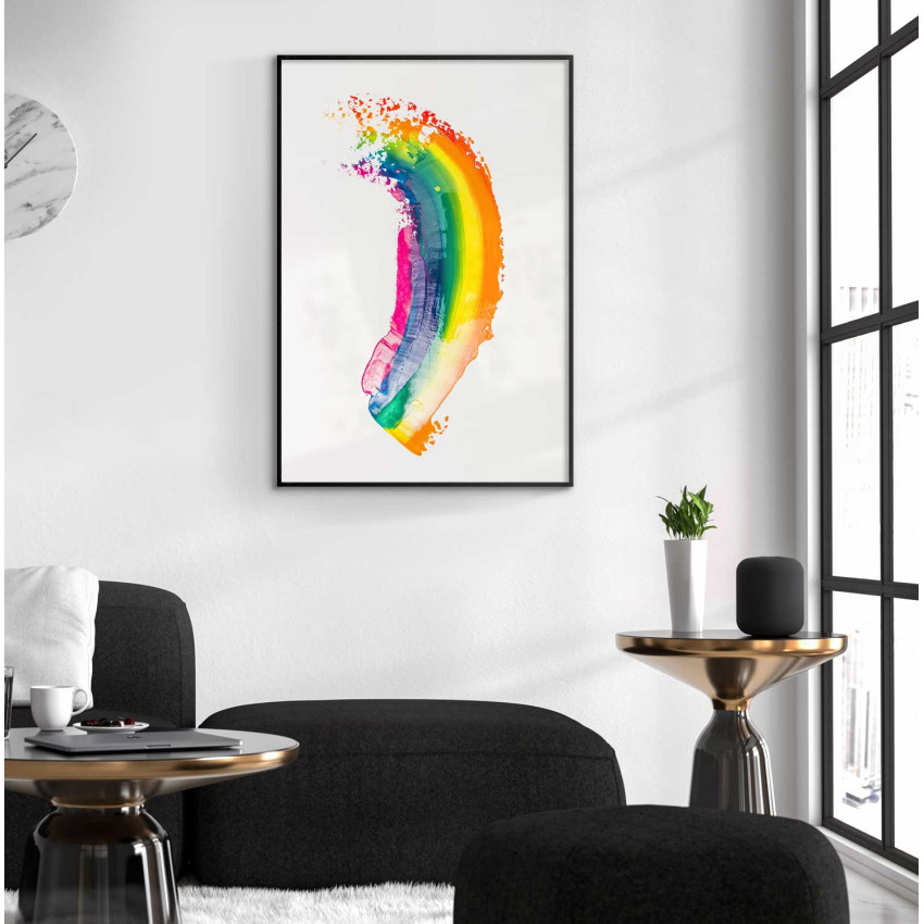 Regnb&aring;ge i oljef&auml;rg - F&auml;rgglad & enkel poster