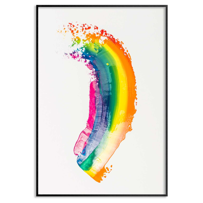 Regnb&aring;ge i oljef&auml;rg - F&auml;rgglad & enkel poster