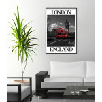 Red Bus and Big Ben in London - Classic Poster
