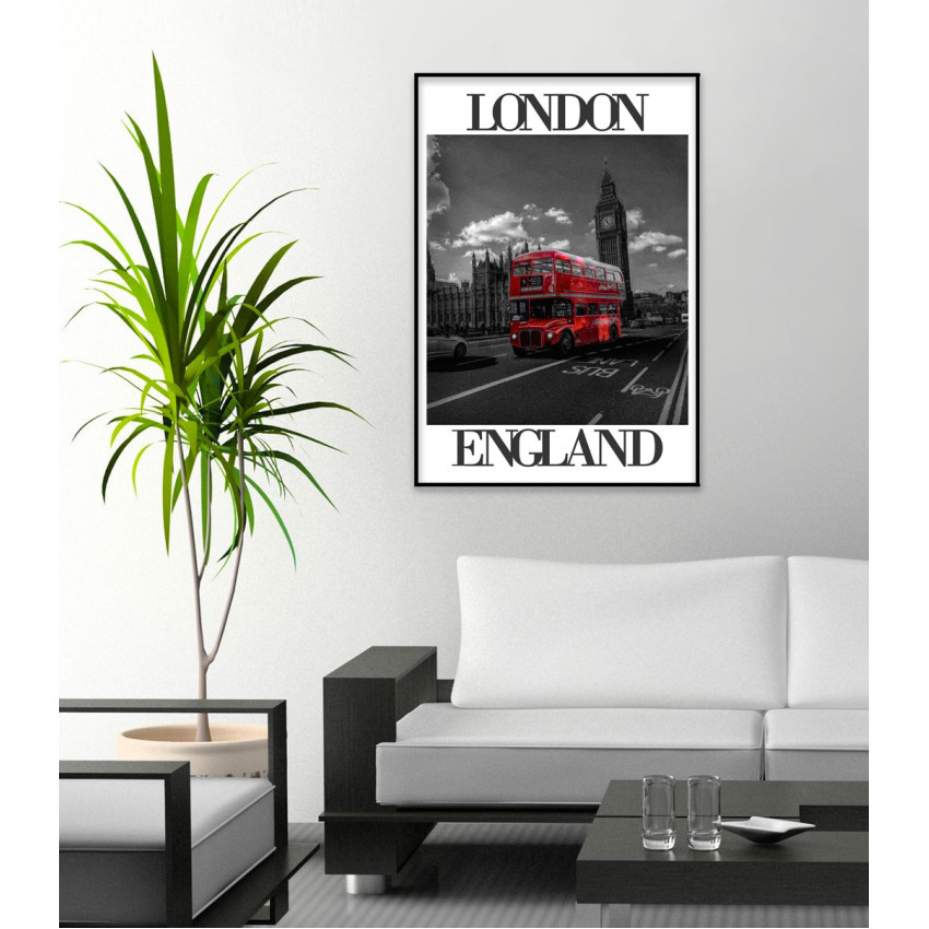 Red Bus and Big Ben in London - Classic Poster