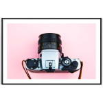 Retro camera  50x70cm pink poster