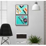 Retro music tapes 50x70cm x 2 posters