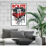 Route 66 med Klassisk Bil - Affisch